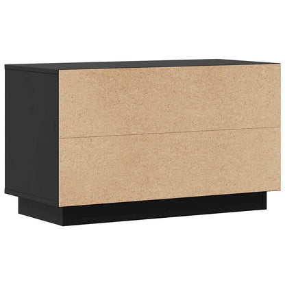 vidaXL TV Cabinet Black 74x35x44 cm Solid Wood Pine