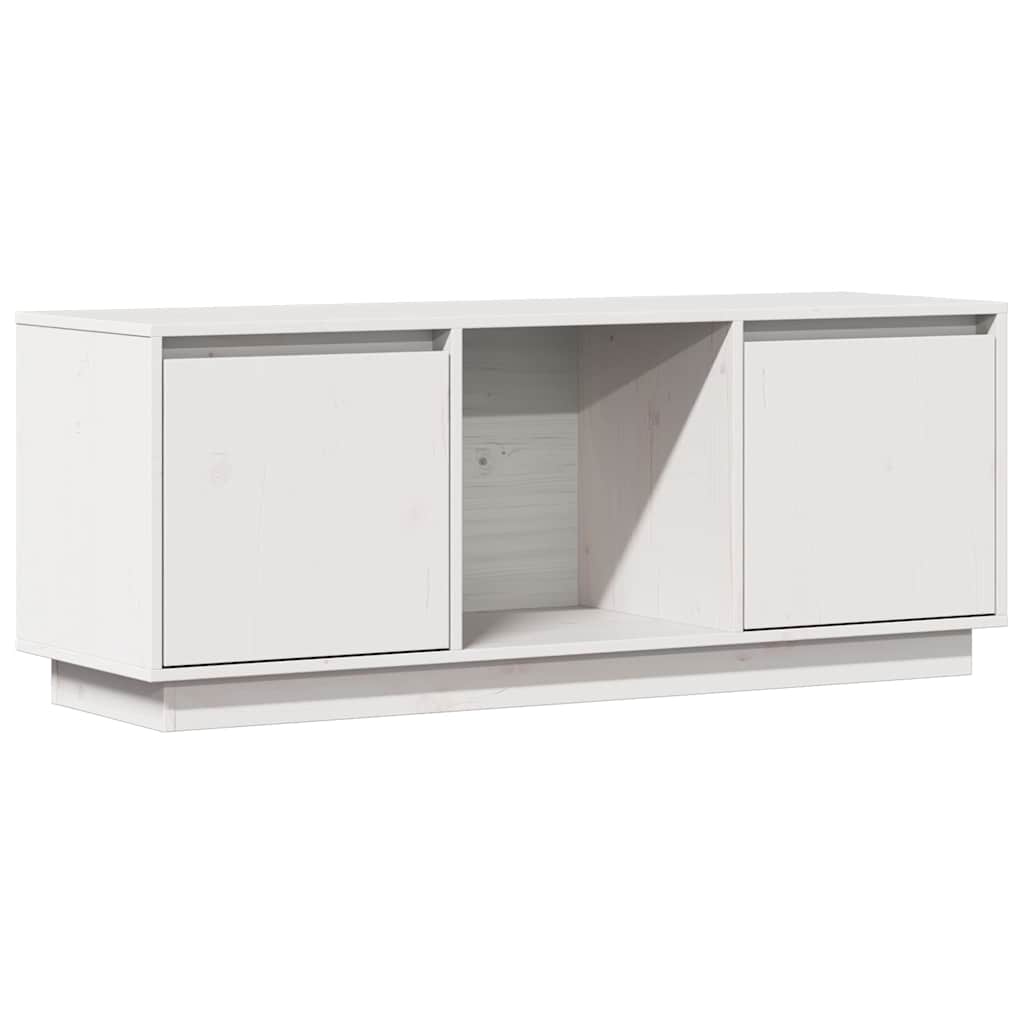 vidaXL TV Cabinet White 110,5x35x44 cm Solid Wood Pine