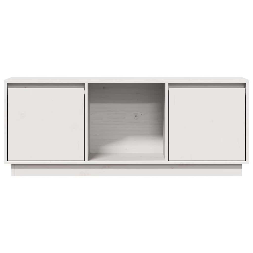 vidaXL TV Cabinet White 110,5x35x44 cm Solid Wood Pine
