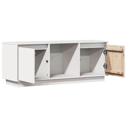 vidaXL TV Cabinet White 110,5x35x44 cm Solid Wood Pine