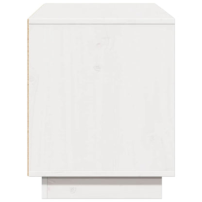 vidaXL TV Cabinet White 110.5x35x44 cm Solid Wood Pine
