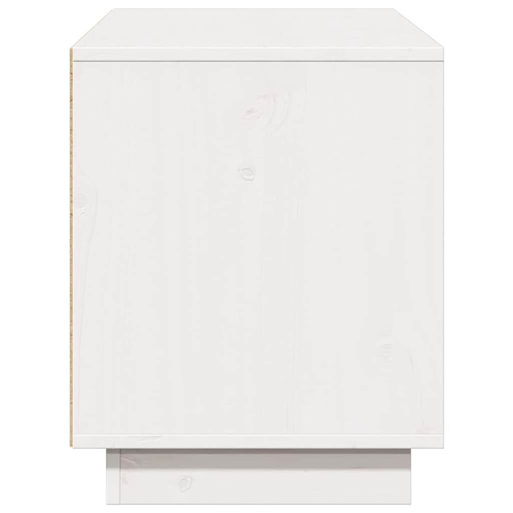 vidaXL TV Cabinet White 110,5x35x44 cm Solid Wood Pine