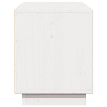 vidaXL TV Cabinet White 110,5x35x44 cm Solid Wood Pine