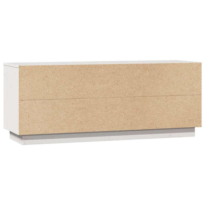 vidaXL TV Cabinet White 110.5x35x44 cm Solid Wood Pine
