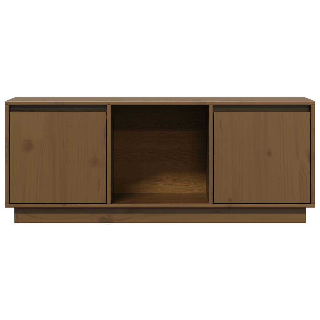 vidaXL TV Cabinet Honey Brown 110.5x35x44 cm Solid Wood Pine