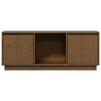 vidaXL TV Cabinet Honey Brown 110.5x35x44 cm Solid Wood Pine