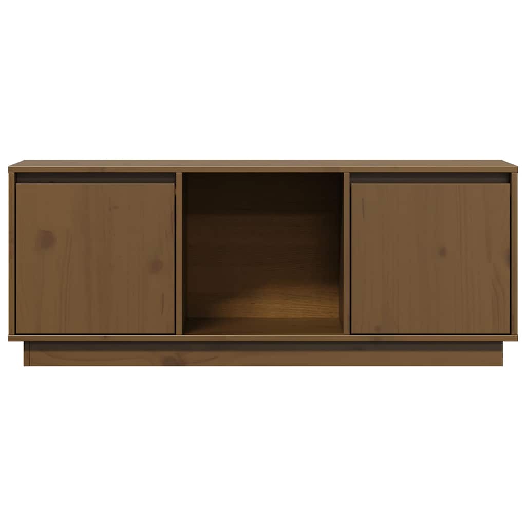 vidaXL TV Cabinet Honey Brown 110,5x35x44 cm Solid Wood Pine