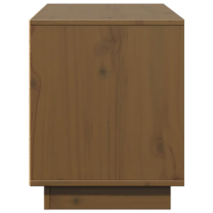 vidaXL TV Cabinet Honey Brown 110.5x35x44 cm Solid Wood Pine