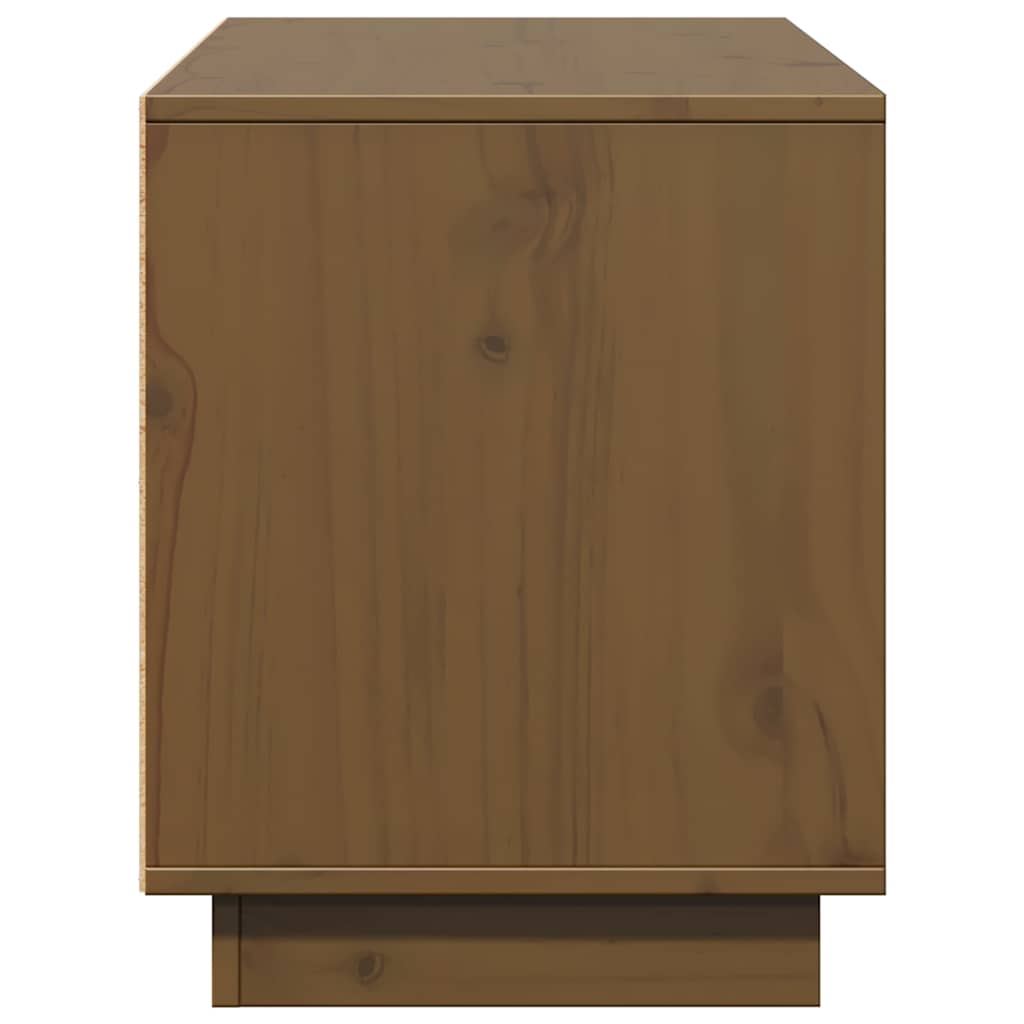 vidaXL TV Cabinet Honey Brown 110,5x35x44 cm Solid Wood Pine