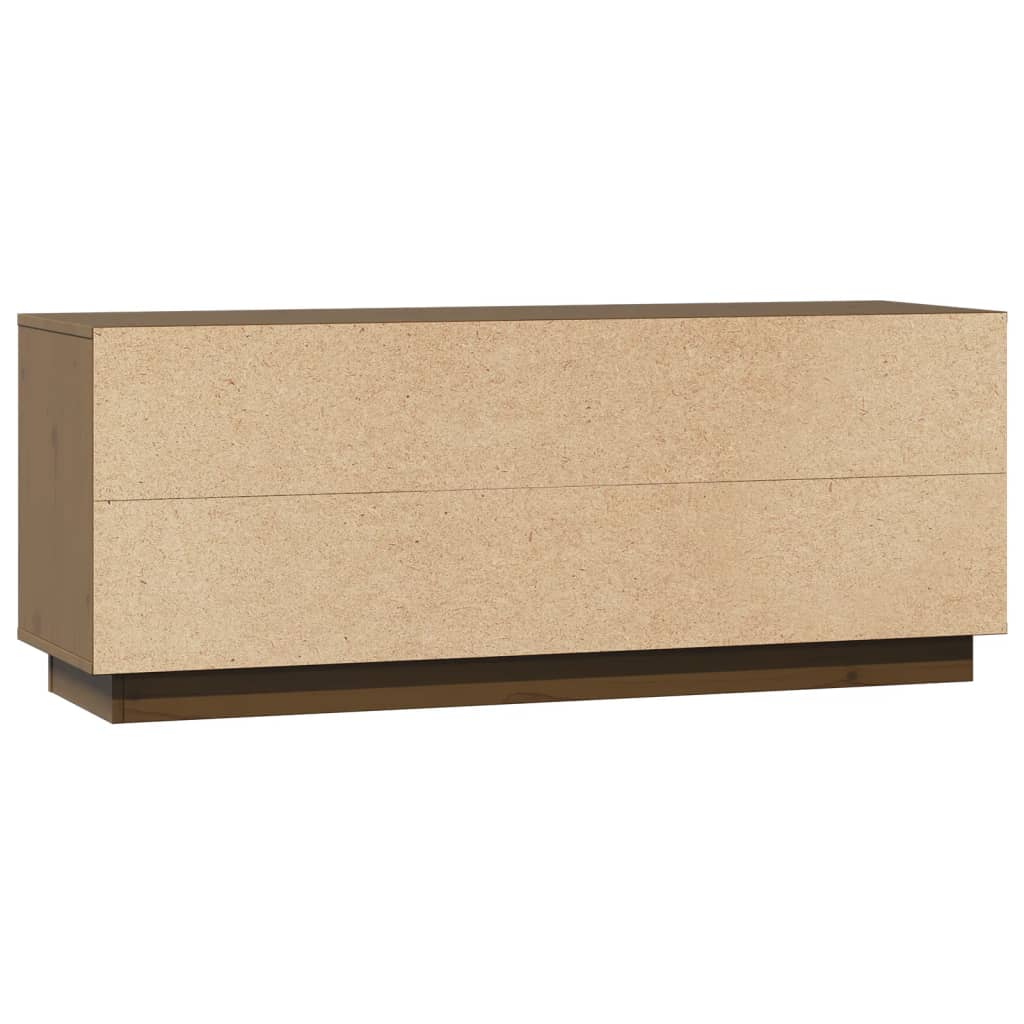 vidaXL TV Cabinet Honey Brown 110.5x35x44 cm Solid Wood Pine