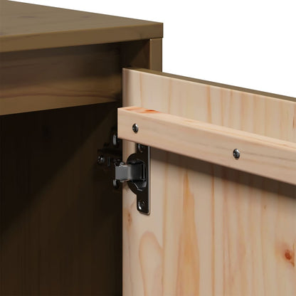 vidaXL TV Cabinet Honey Brown 110.5x35x44 cm Solid Wood Pine