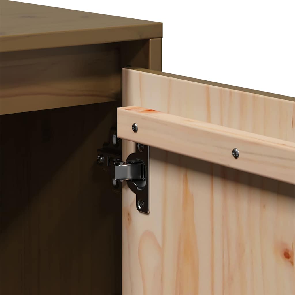 vidaXL TV Cabinet Honey Brown 110,5x35x44 cm Solid Wood Pine