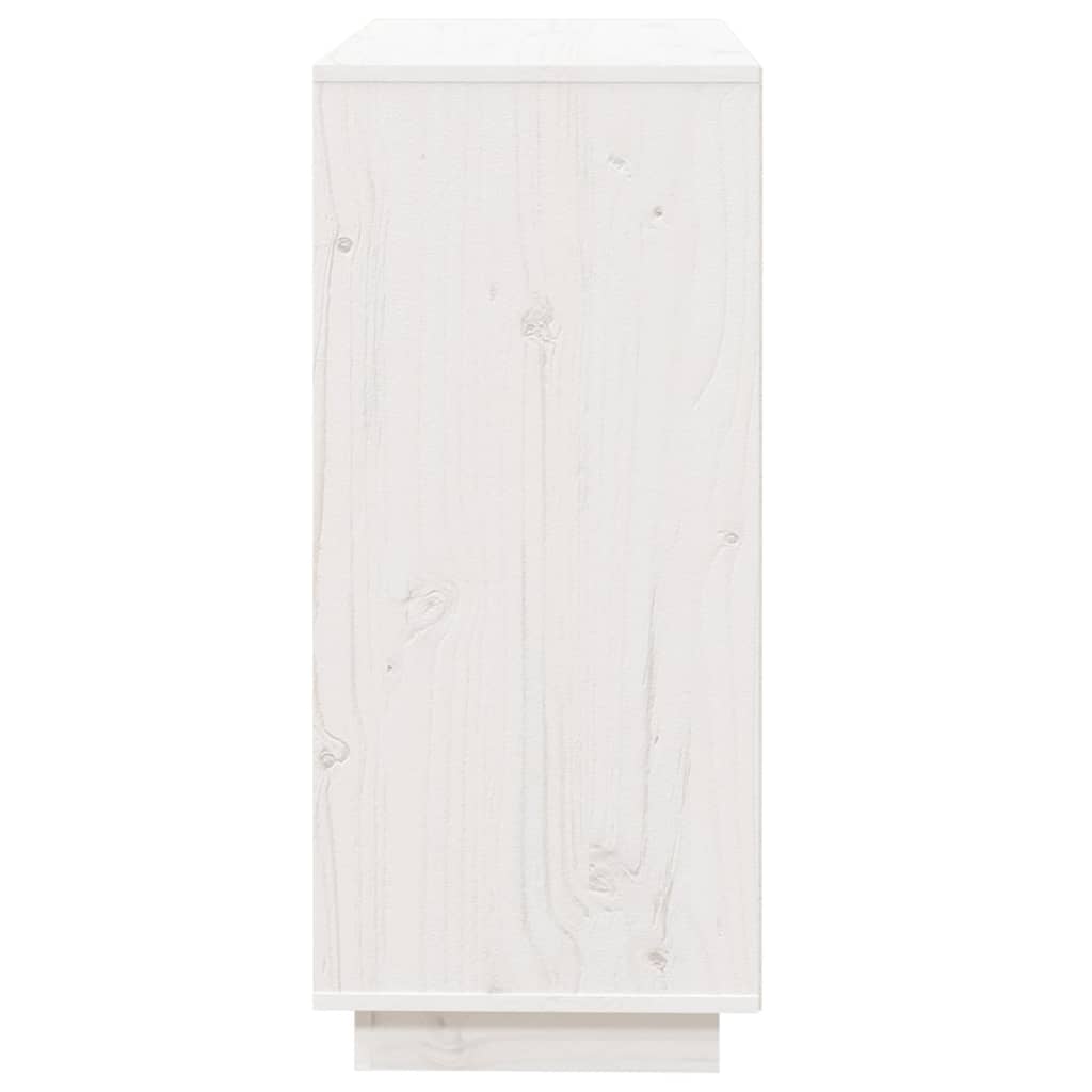 vidaXL Sideboard White 74x35x80 cm Solid Wood Pine