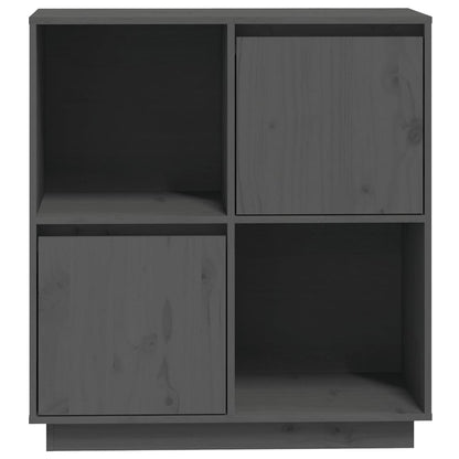 vidaXL Sideboard Grey 74x35x80 cm Solid Wood Pine