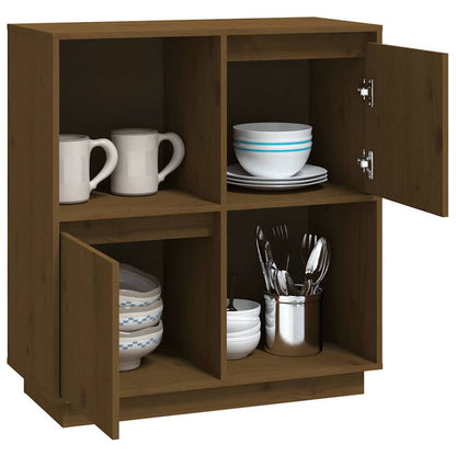 vidaXL Sideboard Honey Brown 74x35x80 cm Solid Wood Pine