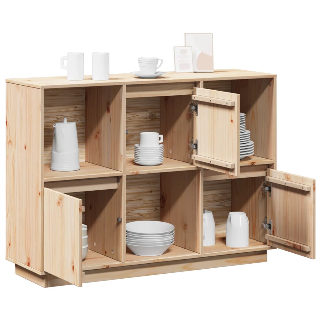 vidaXL Sideboard 110.5x35x80 cm Solid Wood Pine