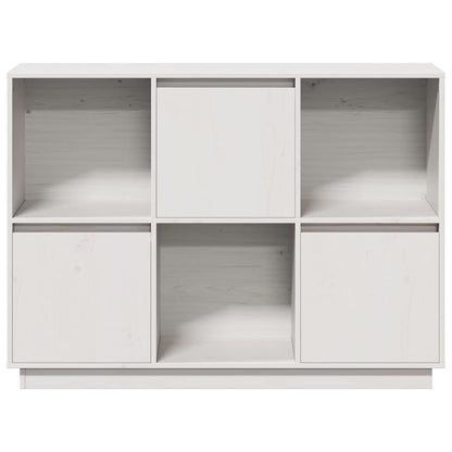 vidaXL Sideboard White 110,5x35x80 cm Solid Wood Pine