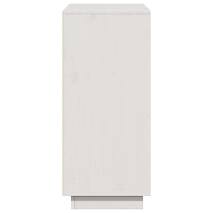 vidaXL Sideboard White 110.5x35x80 cm Solid Wood Pine