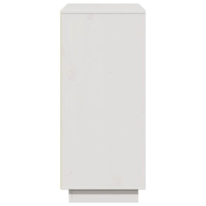 vidaXL Sideboard White 110,5x35x80 cm Solid Wood Pine