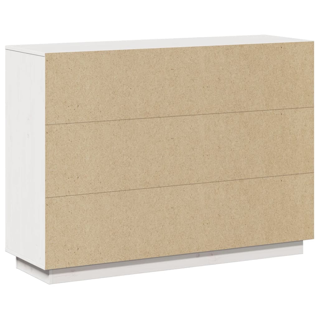 vidaXL Sideboard White 110.5x35x80 cm Solid Wood Pine