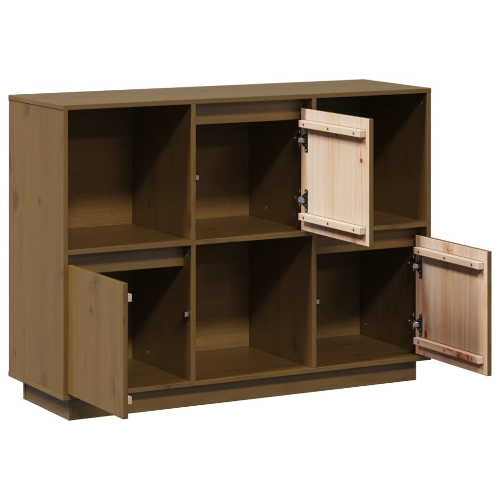 vidaXL Sideboard Honey Brown 110.5x35x80 cm Solid Wood Pine