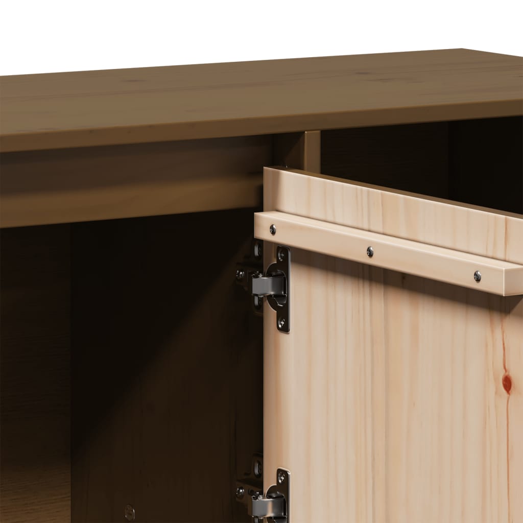 vidaXL Sideboard Honey Brown 110.5x35x80 cm Solid Wood Pine