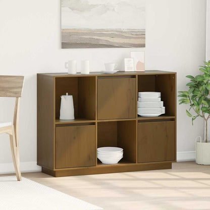 vidaXL Sideboard Honey Brown 110,5x35x80 cm Solid Wood Pine