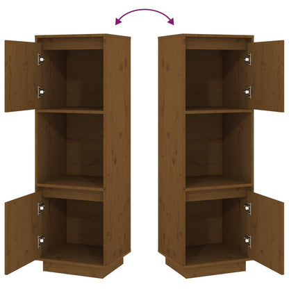 vidaXL Highboard Honey Brown 38x35x117 cm Solid Wood Pine
