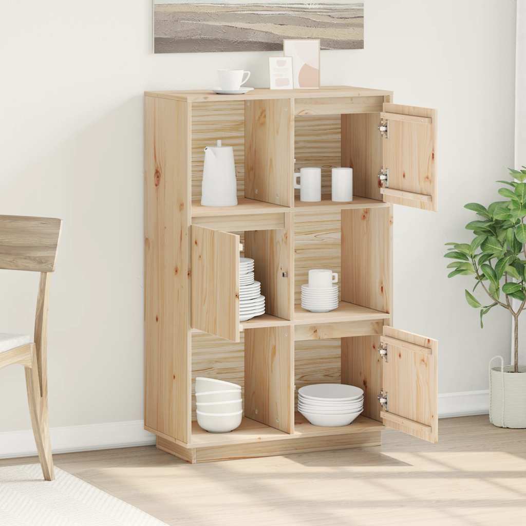 vidaXL Highboard 74x35x117 cm Solid Wood Pine