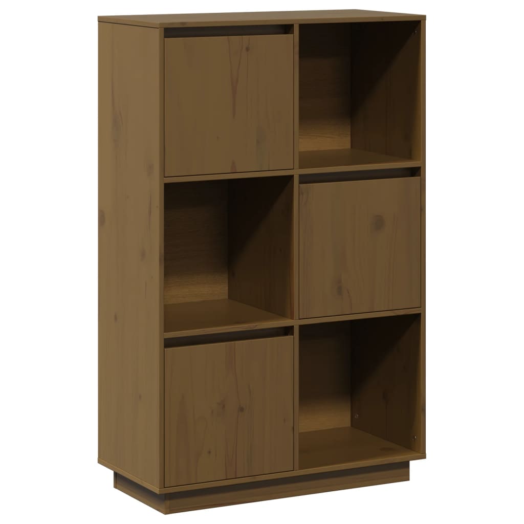 vidaXL Highboard Honey Brown 74x35x117 cm Solid Wood Pine