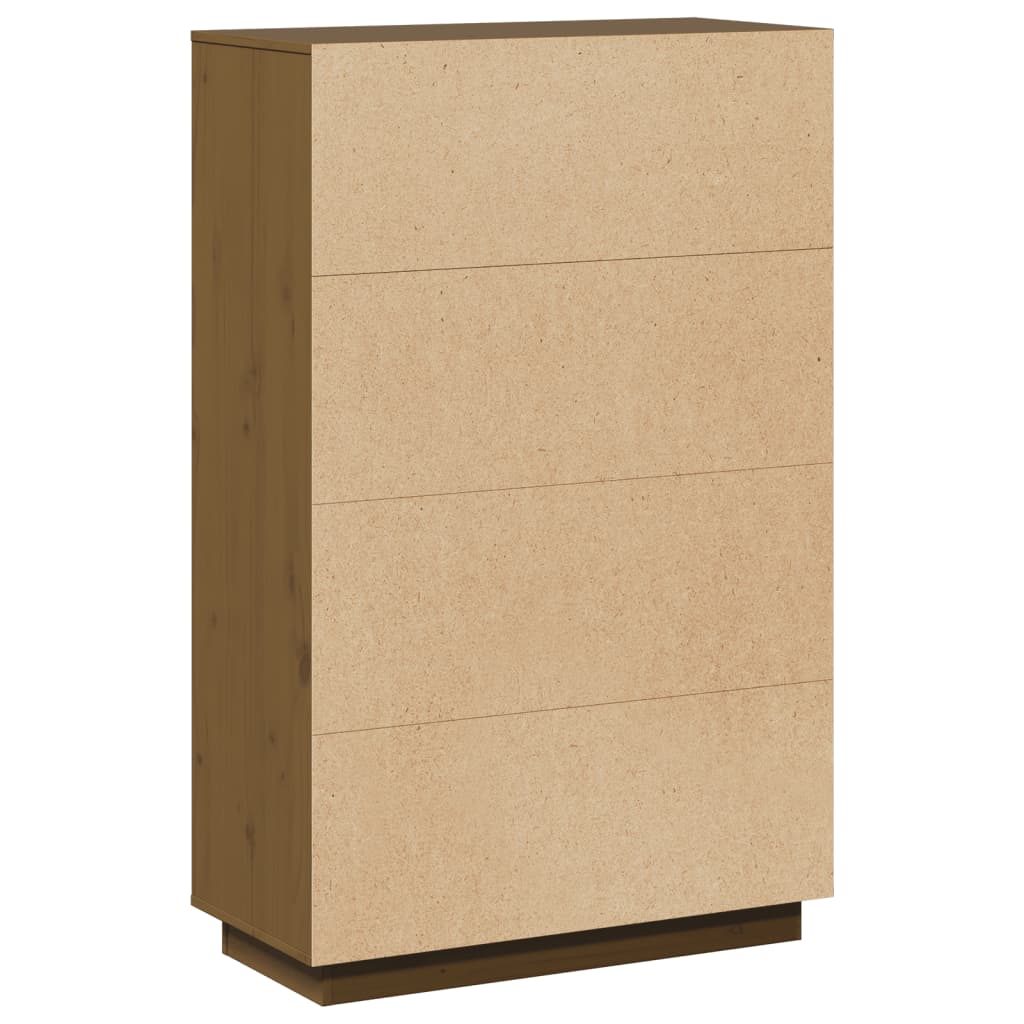 vidaXL Highboard Honey Brown 74x35x117 cm Solid Wood Pine