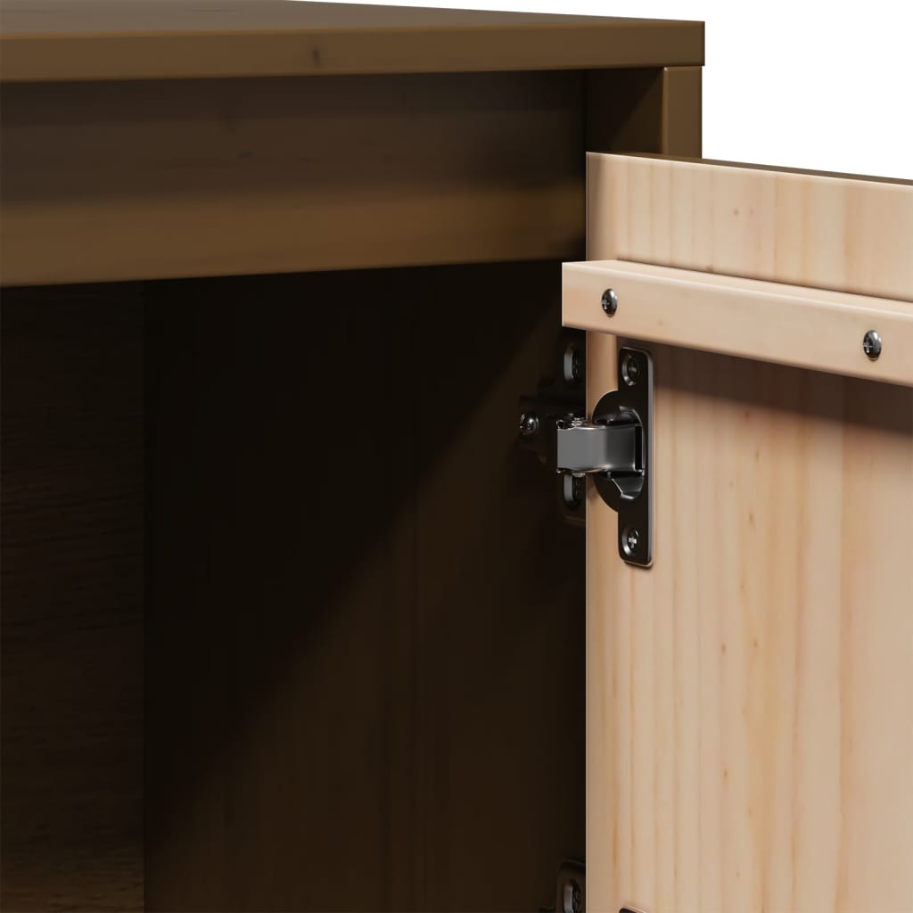 vidaXL Highboard Honey Brown 74x35x117 cm Solid Wood Pine