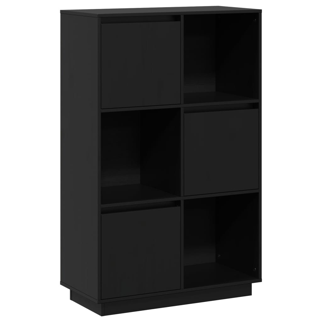 vidaXL Highboard | Black | Solid pine wood | Medium | Reversible | Highboard