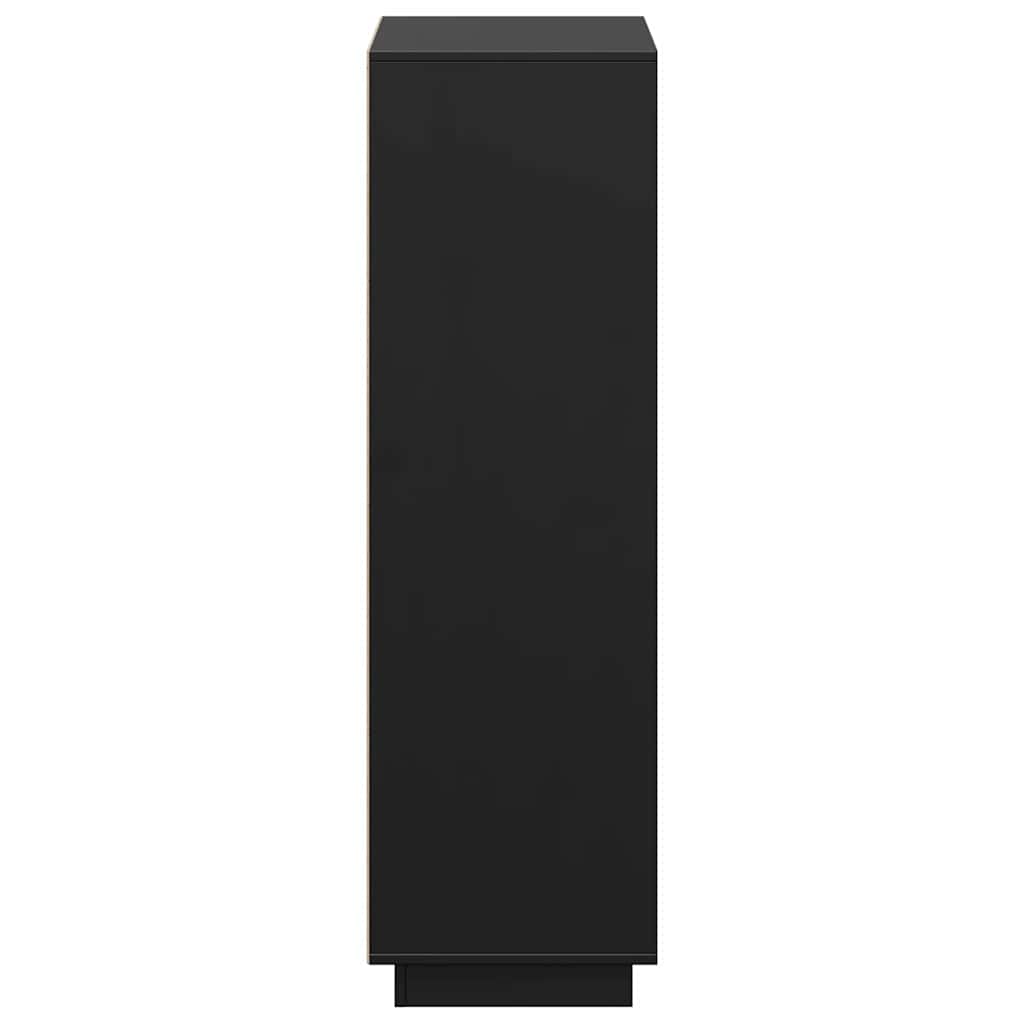 vidaXL Highboard Black 74x35x117 cm Solid Wood Pine