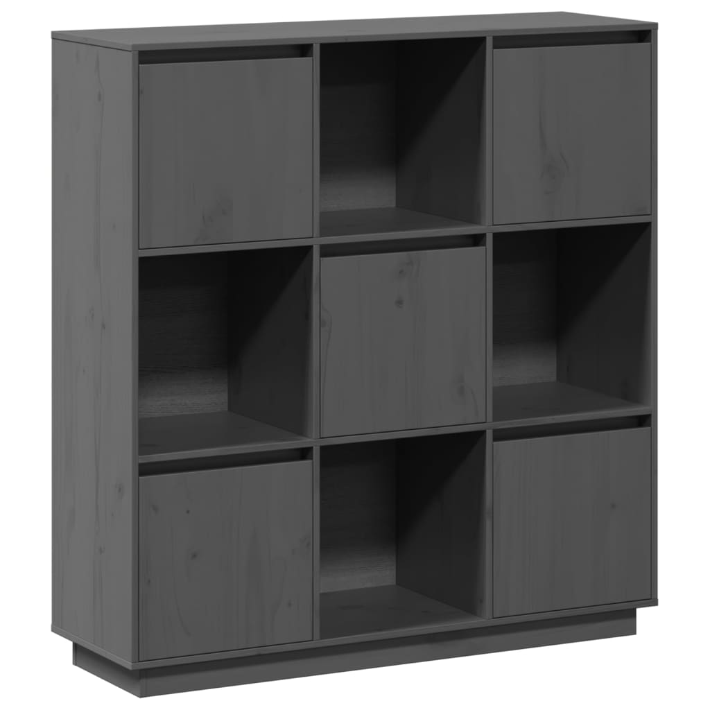 vidaXL Highboard Grey 110.5x35x117 cm Solid Wood Pine
