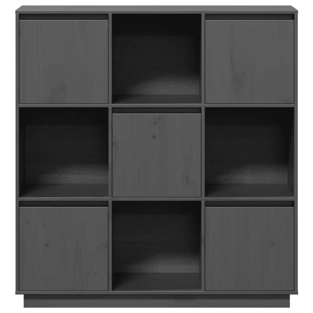 vidaXL Highboard Grey 110.5x35x117 cm Solid Wood Pine