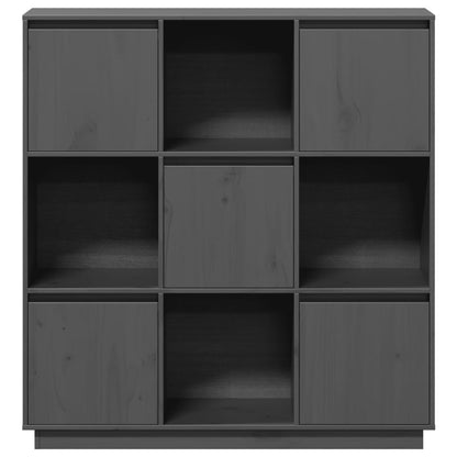 vidaXL Highboard Grey 110.5x35x117 cm Solid Wood Pine