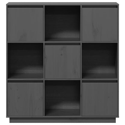 vidaXL Highboard Grey 110,5x35x117 cm Solid Wood Pine