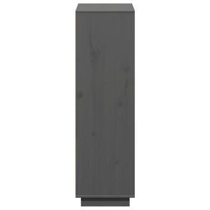 vidaXL Highboard Grey 110.5x35x117 cm Solid Wood Pine
