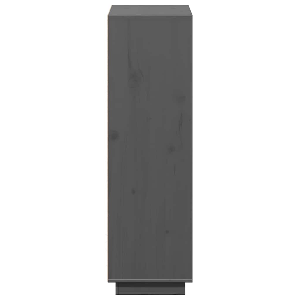 vidaXL Highboard Grey 110,5x35x117 cm Solid Wood Pine
