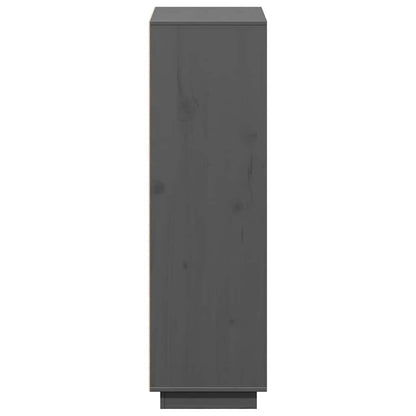 vidaXL Highboard Grey 110,5x35x117 cm Solid Wood Pine
