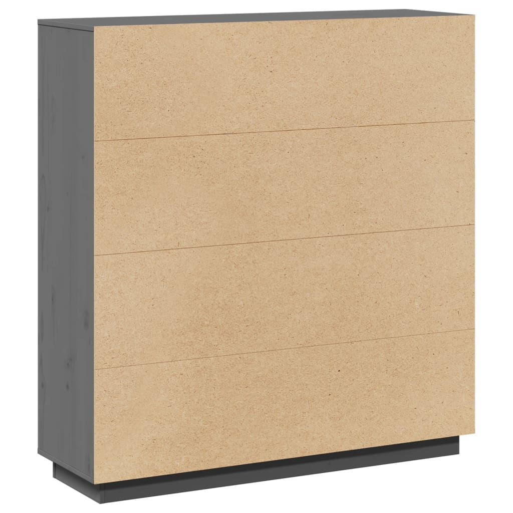 vidaXL Highboard Grey 110.5x35x117 cm Solid Wood Pine