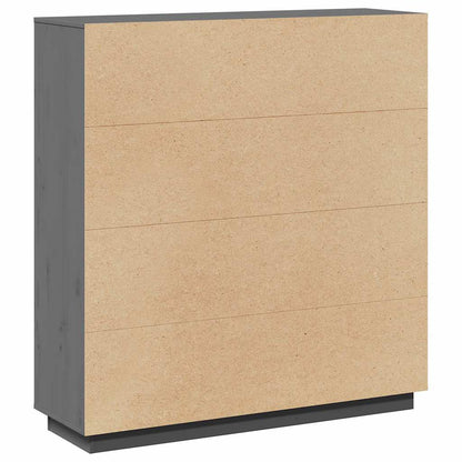 vidaXL Highboard Grey 110,5x35x117 cm Solid Wood Pine