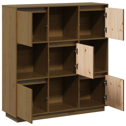 vidaXL Highboard Honey Brown 110.5x35x117 cm Solid Wood Pine