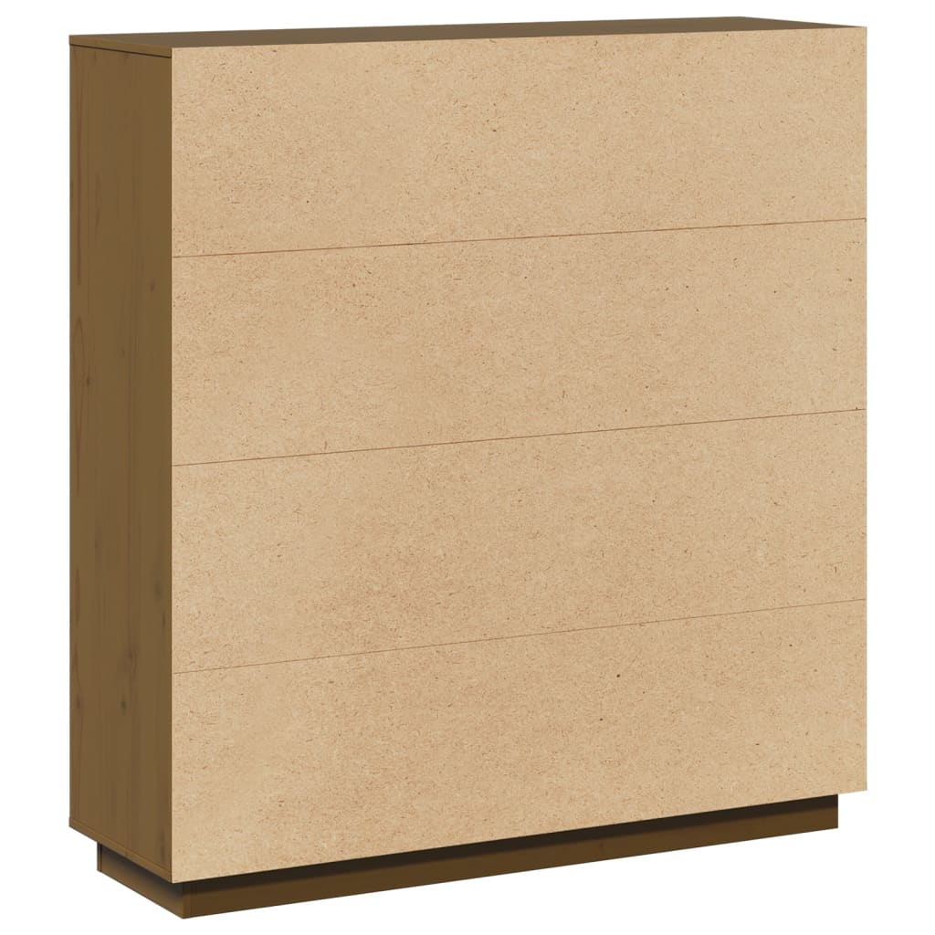 vidaXL Highboard Honey Brown 110.5x35x117 cm Solid Wood Pine
