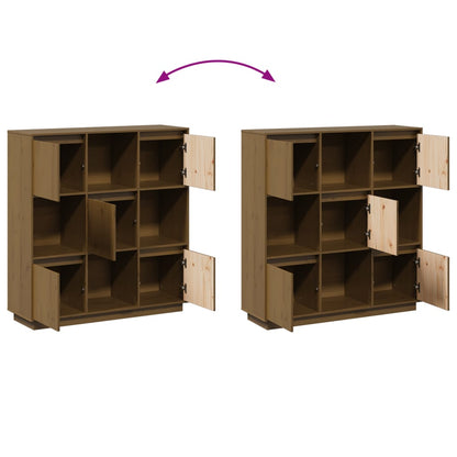 vidaXL Highboard Honey Brown 110.5x35x117 cm Solid Wood Pine