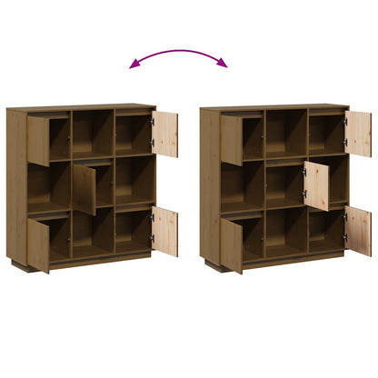 vidaXL Highboard Honey Brown 110,5x35x117 cm Solid Wood Pine