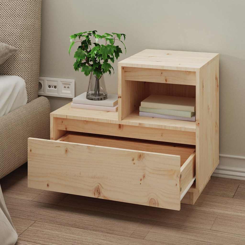 vidaXL Bedside Cabinets 2 pcs 60x34x51 cm Solid Wood Pine