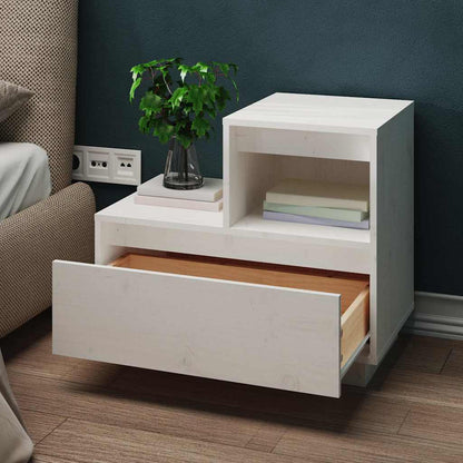 vidaXL Bedside Cabinets 2 pcs White 60x34x51 cm Solid Wood Pine