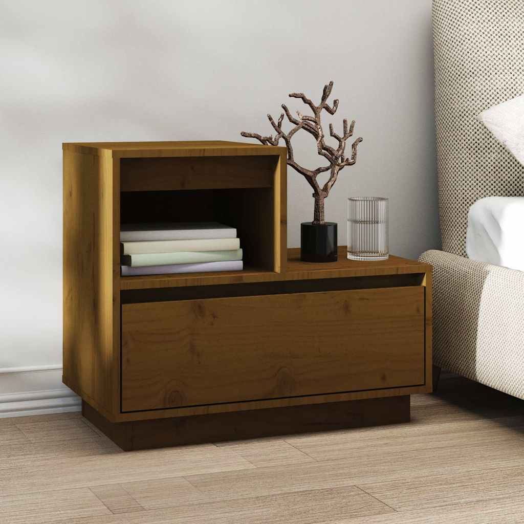 vidaXL Bedside Cabinets 2 pcs Honey Brown 60x34x51 cm Solid Wood Pine